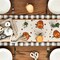 Pumpkin Bow Buffalo Plaid Fall Table Runner (Black/Beige/Orange) 13" x 72", Table Runner